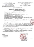 CBTT Đơn xin từ nhiệm chức danh thành viên HĐQT của Ông Nguyễn Lâm Cường