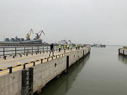 Kiểm tra thi công Dự án Hệ thống nâng hạ tàu, cơ sở bảo dưỡng và trung tâm huấn luyện Cảnh sát biển Vùng 1 tại Hải Phòng