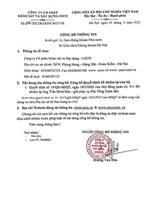 Công bố thông tin về việc Bổ nhiệm lại ông Trần Minh Đức giữ chức vụ Phó Tổng Giám đốc