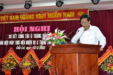 Tổ chức Hội nghị sơ kết 6 tháng đầu năm 2012